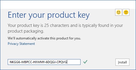 log into microsoft with product key microsoft word for mac 2016 to